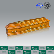 Estilo italiano europeo Funeral madera sólida cremación ataúd y ataúd